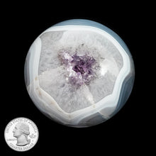 Load image into Gallery viewer, AGATE AND AMETHYST GEODE SPHERE