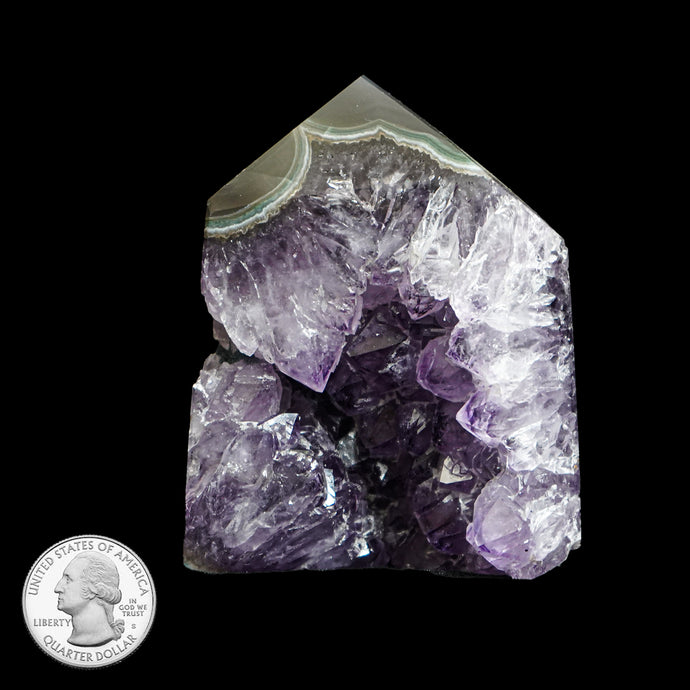 AMETHYST AND AGATE GEODE POINT