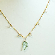 Load image into Gallery viewer, AQUAMARINE AND HERKIMER DIAMOND NECKLACE