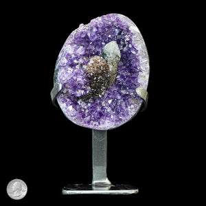 AMETHYST GEODE WITH RED AND CLEAR CALCITE FORMATION