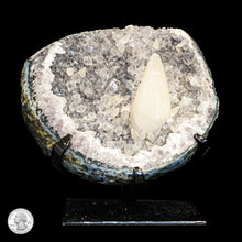 Load image into Gallery viewer, AMETHYST GEODE WITH CALCITE POINT