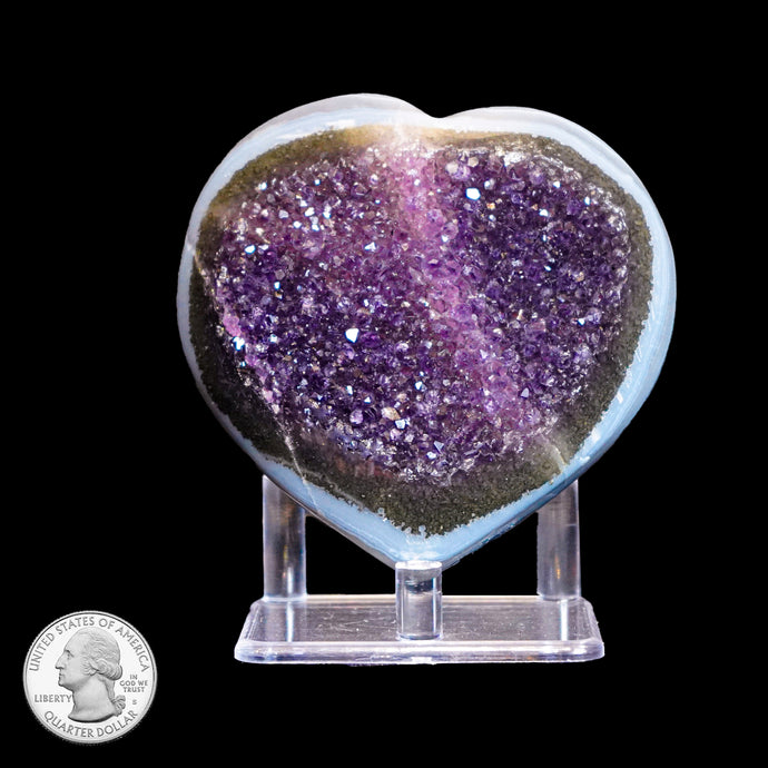 AMETHYST AND AGATE HEART