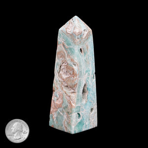 BLUE ARAGONITE OBELISK