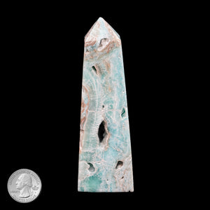 BLUE ARAGONITE OBELISK