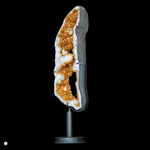 Load image into Gallery viewer, CITRINE GEODE IN ROTATING BASE