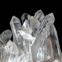 Load image into Gallery viewer, CLEAR QUARTZ LEMURIAN CLUSTER WITH BLACK TOURMALINE PHANTOMS
