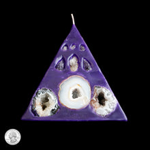 Load image into Gallery viewer, THREE GEODE PYRAMID CANDLE