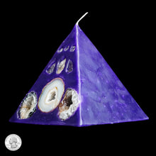 Load image into Gallery viewer, THREE GEODE PYRAMID CANDLE