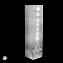 Load image into Gallery viewer, SELENITE CHAKRA LAMP