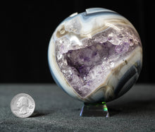 Load image into Gallery viewer, AMETHYST &amp; AGATE SPHERE