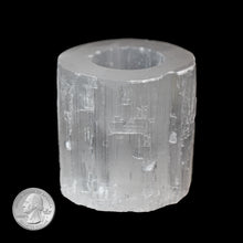 Load image into Gallery viewer, SELENITE TEA LIGHT CANDLE HOLDER